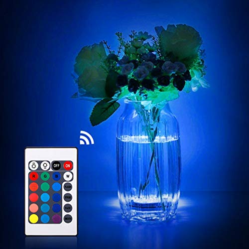 2 pacotes Submersível CONDUZIU Luzes - À prova d'água RGB Multi Color Luzes de piscina com Controle