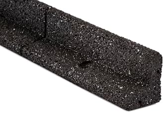 Black Recycled Rubber 4ft Lawn Edging (6pc Box)