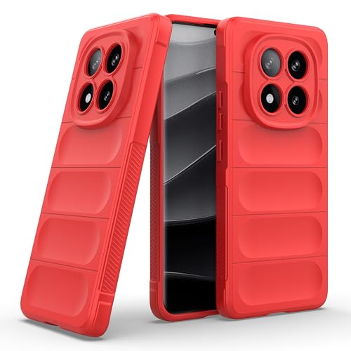 Image of Zapcase Back Case Cover for Mi Redmi Note 14 Pro Plus 5G | Compatible for Mi Redmi Note 14 Pro Plus 5G Back Cover | Liquid Silicon Magic Case with Camera Protection | Red