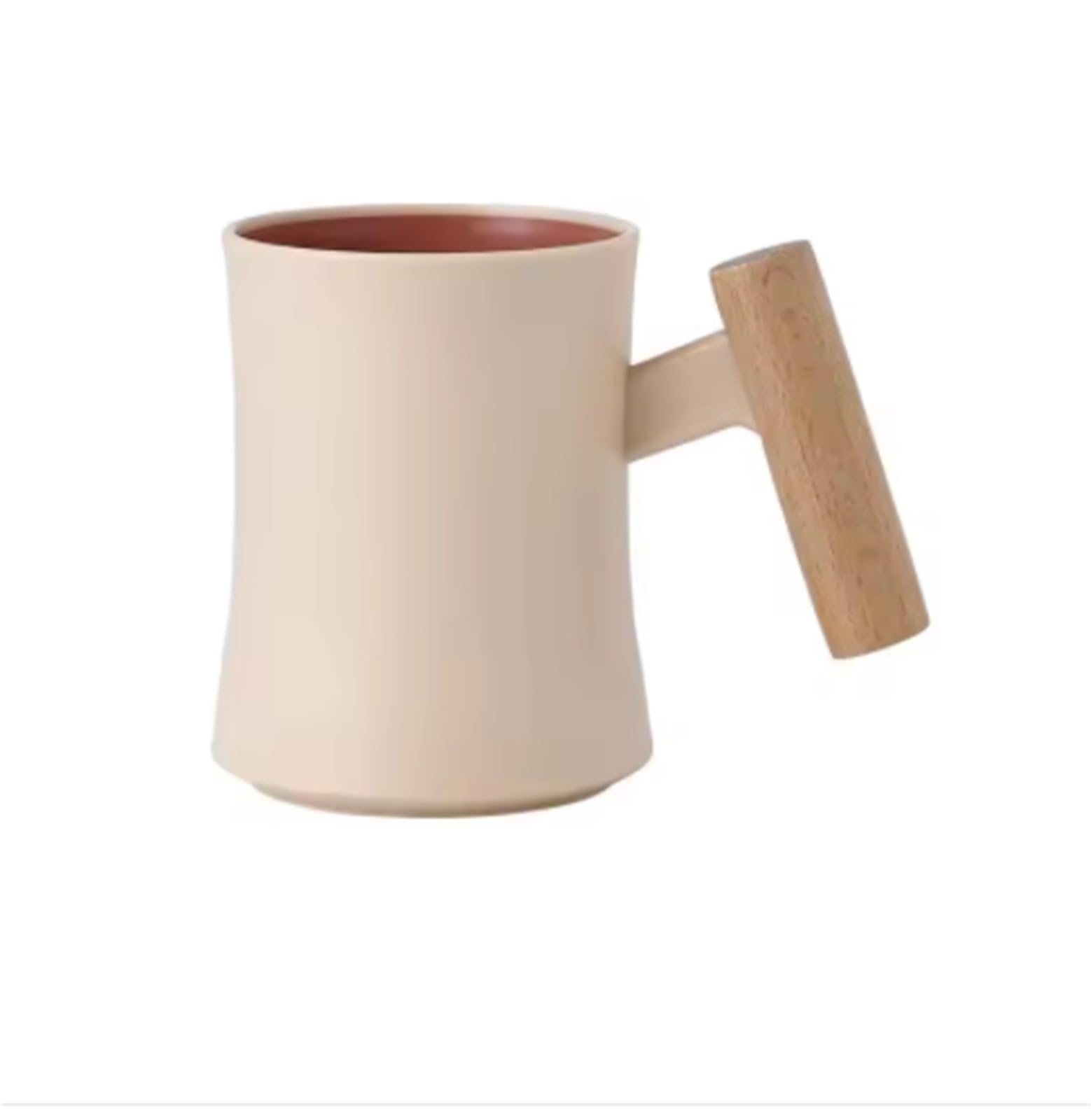 2Pcs Dormitory Simple Household Couple Toothbrush Cup Mouthwash Sense Wood Handle Brushing And Washing for Toothbrushes(Khaki)