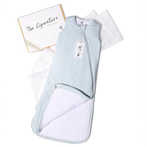 Lucas Play The Signature Bamboo Rayon Baby Sleep Sack Minty Sage | Wearable Blanket Sizes Small for (0-6 Months) TOG 1.0 Oeko-TEX Certified Ultra Plush and Gender Neutral Baby Present