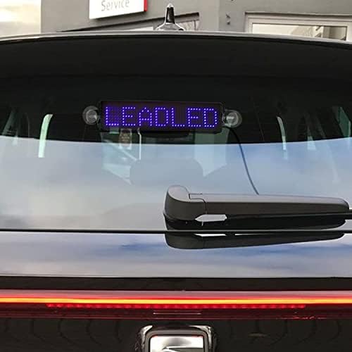 Leadleds 12V Car Message Sign Scrolling Display Board LED Programmable with Remote Blue