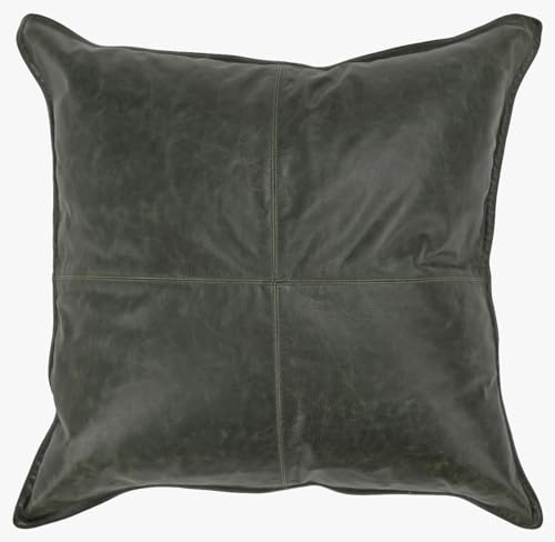 Genuine Leather Pillow Cover Case for Lumbar Throw Couch Pillows - Farmhouse...
