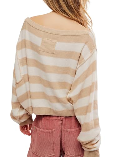 Free People Womens Witness The Fitness Into The Blue Pullover Ivory Combo Small2