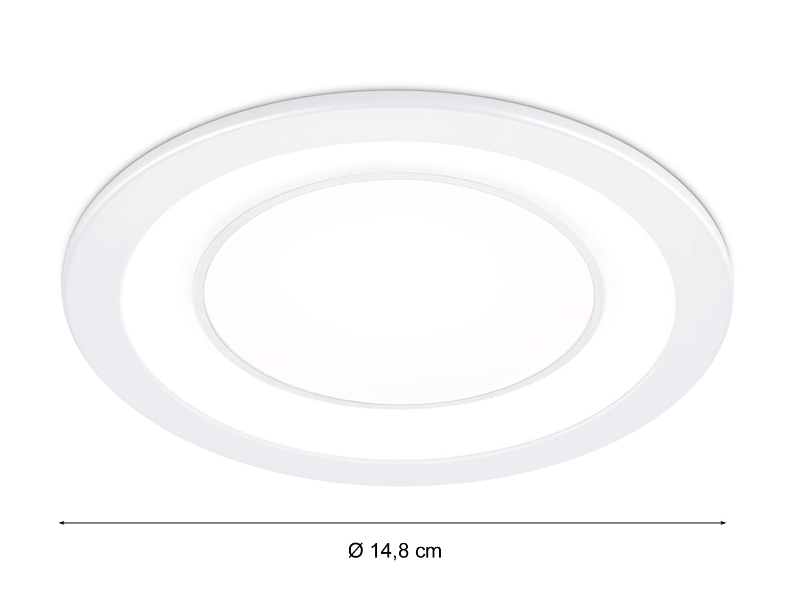 Trio Leuchten Foco LED empotrable Core 652610131, plástico, color blanco, incluye LED de 10 W