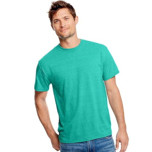 Hanes mens Short Sleeve X-temp T-shirt With Freshiq (Pack of 2) Shirt, Breezy Green Heather, X-Large US