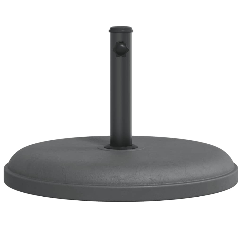 Stojak na parasol przeciwsłoneczny 25 kg z wypełnieniem betonowym, tworzywo sztuczne i stal, maszt Ø 32/35/38 mm, okrągła stabilna podstawa na balkon, do ogrodu i na taras, z uchwytem
