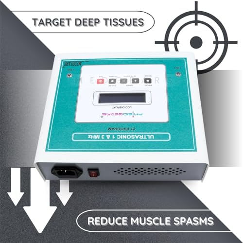 Physiogears Advance Physiotherapy Equipment LCD Ultrasonic Unit Comuterised 1 Mhz & 3Mhz Ultrasound Machine Ultrasound Physiotherapy Machine