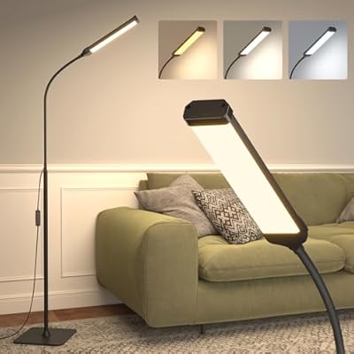 Aisutha LED Floor Lamp, Reading Lamps Adjustable Stepless Colors & Brightness Standing Lamp, Nail Tech Lamp, Lash Light for Eyelash