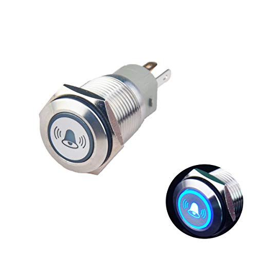 Ulincos U16F7 [^ {^XCb` hXCb` IP67 u[ LED x}[N 1NO1NC SPDT Vo[ XeXX`[ 12V 16mm IP67 () Jv[t(x}[N)