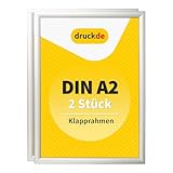druck.de 2 Klapprahmen A2 für Plakate, Hinweisschilder, 