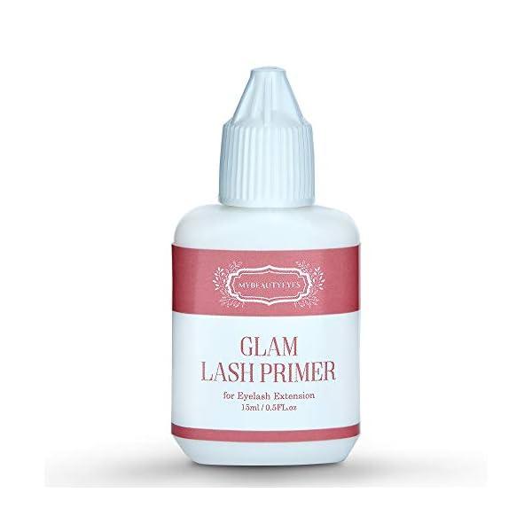 MYBEAUTYEYES-Eyelash-Extension-Glam-Lash-Primer-15-mlPre-Treatment-for-Semi-Permanent-EyelashEasily-Removes-Proteins-and-OilsOil-FreeLonger-Extension-Retention-Transparent Eyelash Extension Glam Lash Primer 15 ml/Pre-Treatment for Semi Permanent Eyelash/Easily Removes Proteins and Oils/Oil Free/Longer Extension Retention (Transparent)