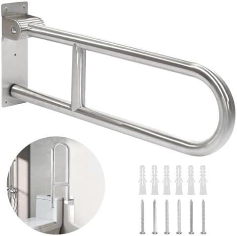Barra Baño Minusválido, Barra Abatible 60cm, Agarrador Ducha Pers...