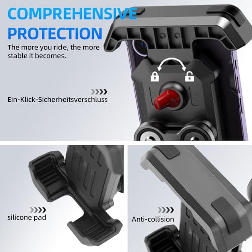 Support telephone moto anti vibration pour écran stable - 3