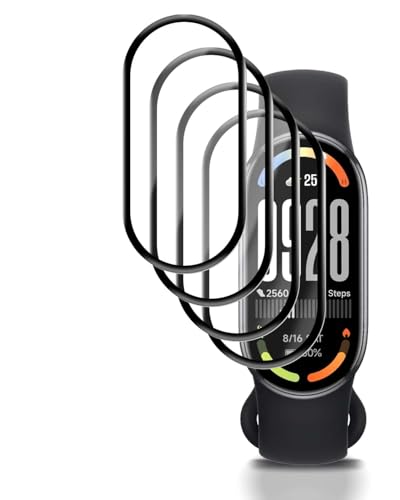Protection écran Xiaomi Smart Band 10 NFC pour éviter les rayures, pack de 4 films incurvés 3D