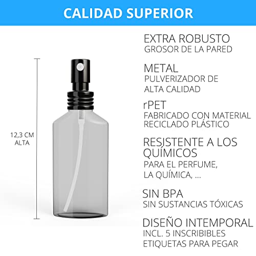 Evita fugas con la botella de spray vacía de PET reciclada y atomizador de metal duradero 3