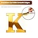 GOSBOST Gold Letter/Number Sign - Suitable for Wall Glass Decoration, Hanging Sign, Wedding Backdrop, Custom Name Art, Home Office Store Window Display (K, 5.9'')