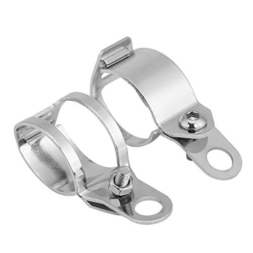 Yctze erhalter Motorrad Vorne - erhalter Chrom Motorrad 2Pcs Motorrad er terung Fit Für 30-45Mm Gabel Scooter (Silber)
