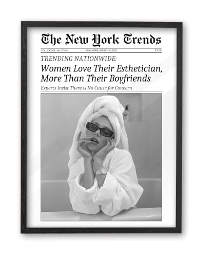 iHery 16x20in Women Love Their Esthetician Framed Bathroom Wall Art