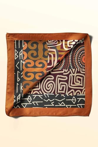 Headscarf for Women - 12"x 27" inch Hair Scarf Geometric Design Headscarf Bandanas Rectangular 605054