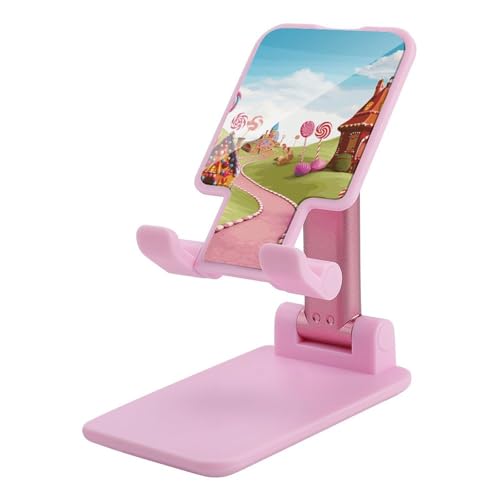 Support téléphone réglable rose Candy Land pour bureau et table de nuit