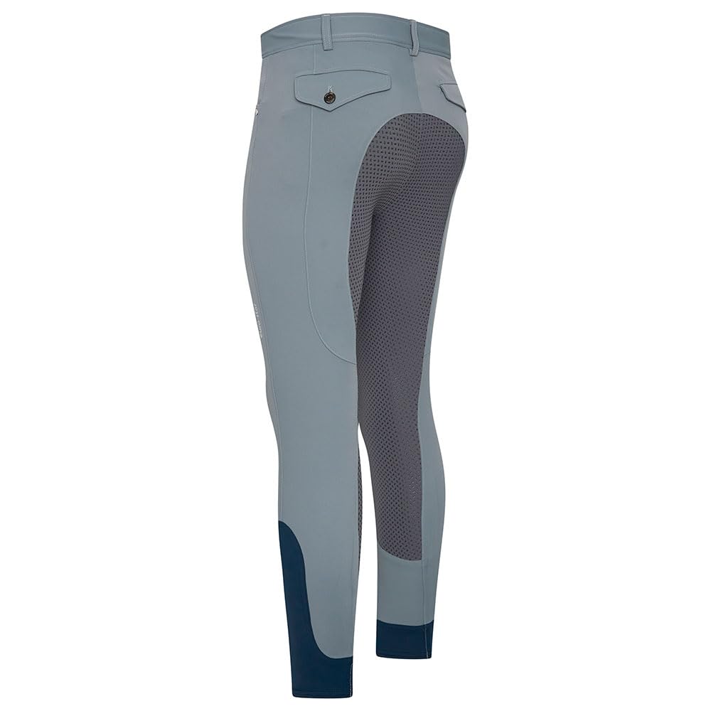 Pantaloni da equitazione da uomo ESCamillo FullGrip Estate 2025, grigio.