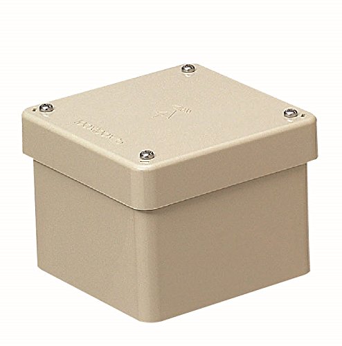 Mirai Industry FVP-1510BJ Waterproof Pool Box with Cubsette Lid and Free Plate 5.9 x 5.9 x 3.9 inches (150 x 150 x 100 mm) Beige