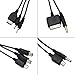 BWESOO Black 10 in 1 Universal USB Cable, Multiple Universal Charging Cable for Cell Phones Blutooth Earphone Speaker Adapter Cable, 20cm Data Cable USB Cables Cables and Interconnects