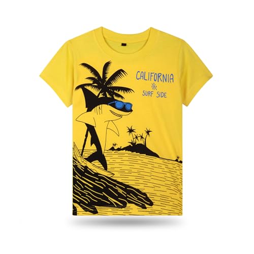 Image of T2F Boy's Cotton Printed Regular Fit T-Shirt (Pack of 6)