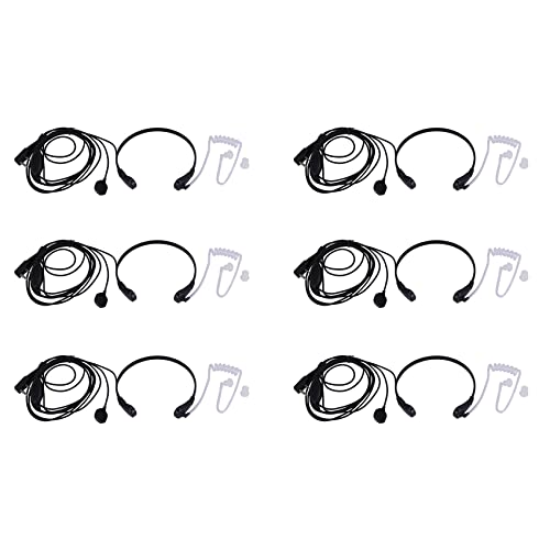 Écouteur de gorge pour UV-5R UV-82 888S - Pack de 6 micro-casques talkie-walkie