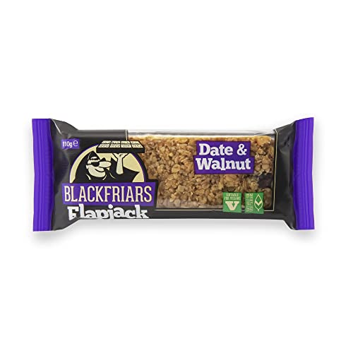 Blackfriars Flapjack Multipack Bars - Date and Walnut Flapjacks 25 x 110g | Flapjack Bars Individually Wrapped | Breakfast Bars | Vegan and Vegetarian [UK company]