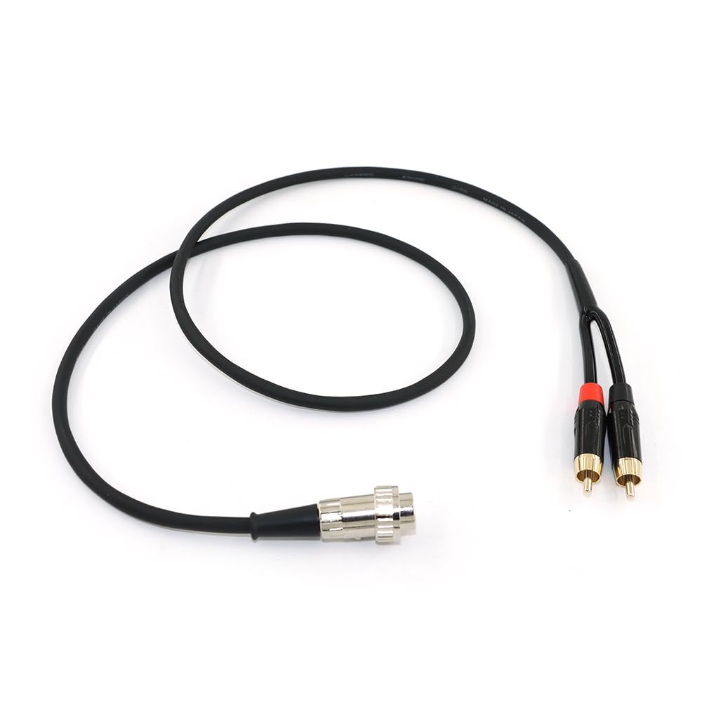 1m 4N OFC Copper 5 Pin Din to RCA/Phono Cable Interconnect for Naim Amplifier
