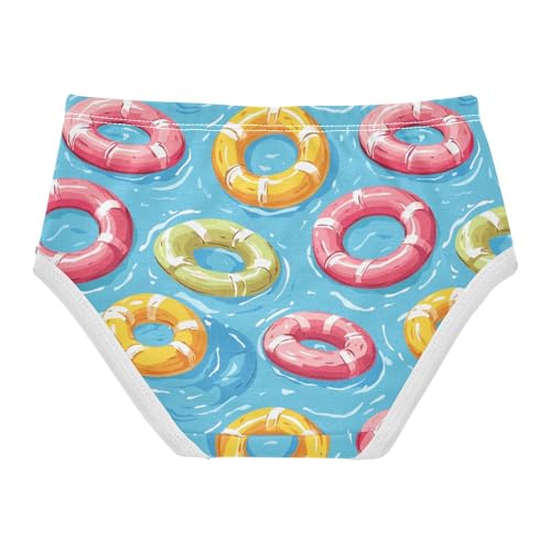 ZZKKO Colorful Swimming Rings Girls Underwear Toddler Panties for Girls Comfort Brief Size 2-8T2