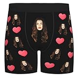 Herrenunterwäsche Zum Valentinstag Boxershorts Herren Personalisiert Foto Komfortabel...