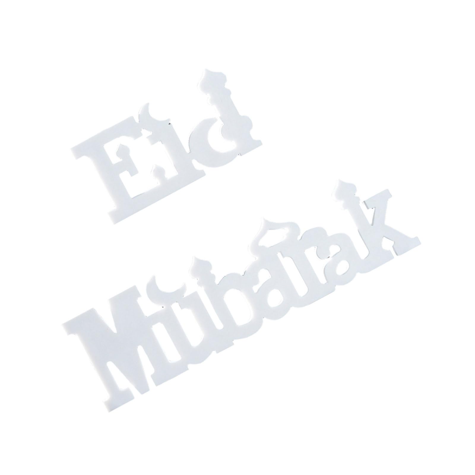 APGLSXY Freestanding Eid Sign Set, 2 Piece Tabletop Holiday Decor for Shelves, Mantels, Consoles and Entryway Home Styling Holiday Tabletop Sign Set