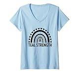 Photo Gallery donna consapevolezza del cancro ovarico teal strength teal fighter maglietta con collo a v Photo Gallery donna consapevolezza del cancro ovarico teal strength teal fighter maglietta con collo a v