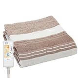 広電(KODEN) 電気毛布 敷き 130×80cm ブラウン 洗える 抗菌防臭 おやすみおはようタイマー 室温センサー 12hOFF スライド温度調節 ダニ退治 CWS403B-BG
