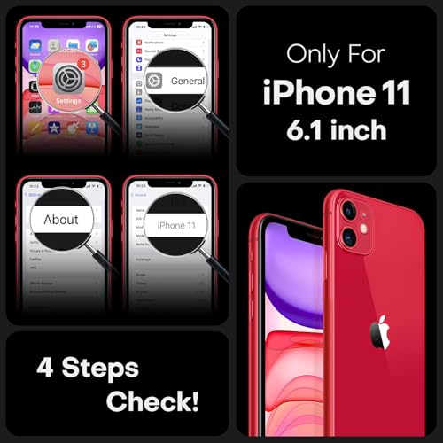 Image of TOCOL for iPhone 11 Case, Compatible with Magsafe, Full Camera Protection, Built-in Magnets, Drop Protection, Translucent Matte Phone Case for iPhone 11 6.1 inch (Red)