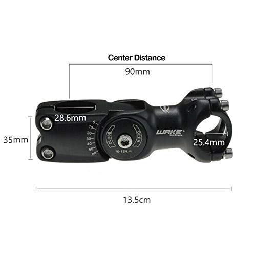 GOEXM 25.4mm MTB Bicycle Stem 90mm Mountain Bike Adjustable Raise up Handlebar Tube Stem for Most Bike Road Bike MTB BMX - Thumbnail 2