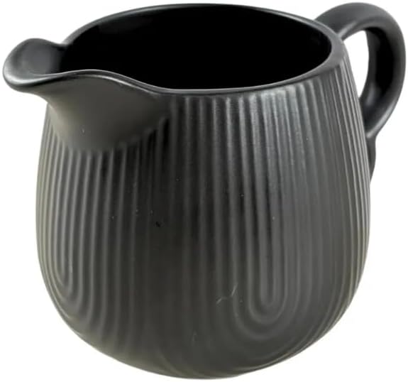 Jarra de Porcelana Leiteira 300ml Leite Café Cremeira Oasis (Preto)