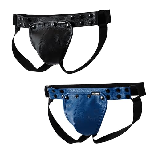 JOCKMAIL Men's Jockstrap Underwear Adjustable Sexy Jock Straps with Detachable Pouch Breathable Sport Underwear 2 Pack