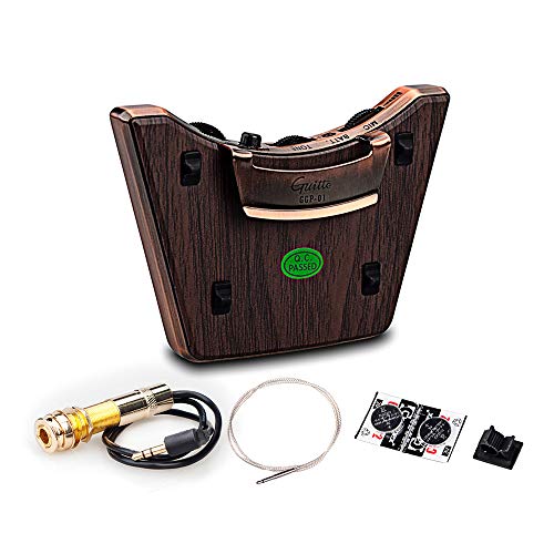 Acoustic Guitar Pickups, Soundhole Pickup for Classic Acoustic Guitars, Piezoelectric & Double Mic Guitto GGP-01
