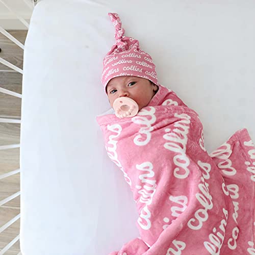 Personalized Custom Baby Blanket for Girls with Name, Customized Baby Girl Blankets for Newborns, Infants, Toddlers, Custom Baby Name Blanket, Monogrammed Swaddle Blanket, Birthday Gift, Christmas Day