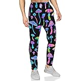 ARESD Colorful Mushrooms Men's Jogger Sweatpants，Casual Athletic Jersey Pants with Pockets Funny Ou