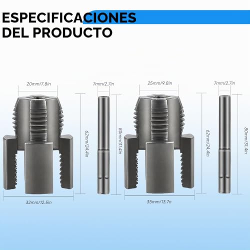Miniatura 2 de 2 Cortadores De Rosca Interior Exterior Para Tubos Ppr Pvc De 20 Mm 25 Mm 1 2 3 4 Matralla De Roscas Integrada Para Tuberías De Agua Rosca Rápida Para Proyectos De Fontanería