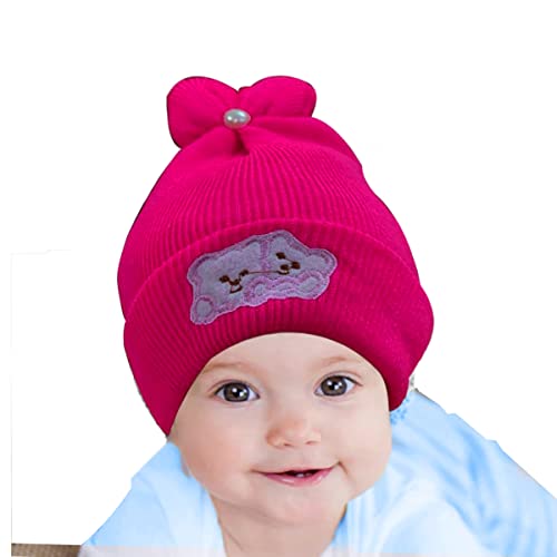 Image of Pack of 2 100% Woolen Cap for New Born Baby | Winter Warm Cap | Baby hat Cap for Winter | Woolen Cap for Baby, Kids