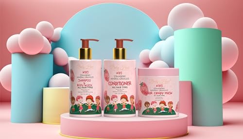 Baby Hair Kids: Vegan Strawberry & Mineral Granules Shampoo & Body Wash Ph- Balanced Sulfate-Free thumb #2