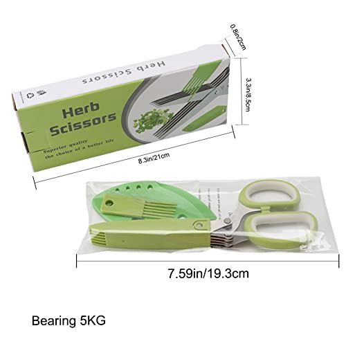 Conjunto de tesouras de corte de ervas - 4 Pacotes Herb Tesoura Herb Stripper - Tesoura de corte mul