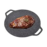Küche BBQ Grillpfanne, rundes Backblech für Innen- und Außenbereich, Antihaftbeschichtung, Mehrzweck-Kochwerkzeuge für Meeresfrüchte, , Steak