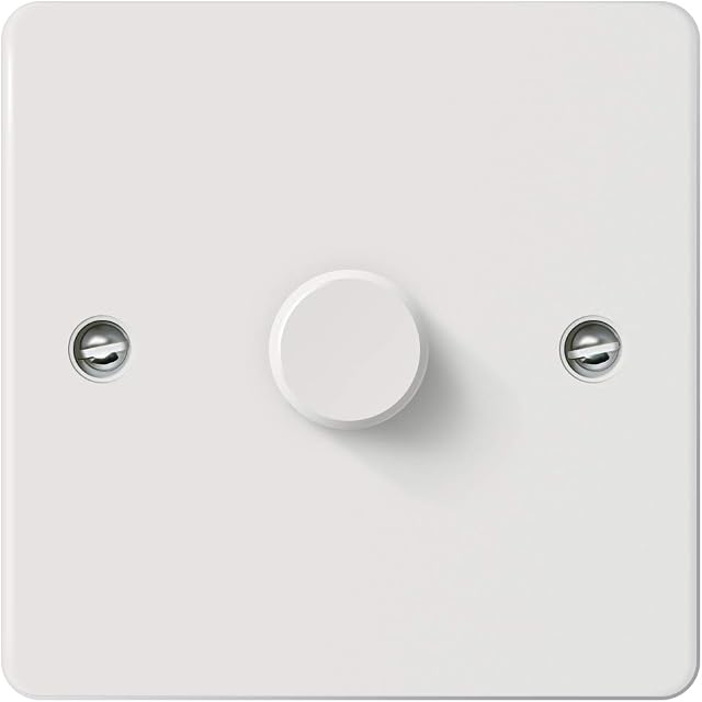 iolloi LED Dimmer Switch For Dimmable LED Incandescent Halogen Bulbs, Push on/off Rotary Universal Dimmer-Switch, No Neutral Required,1 Gang 2-Way,3-100W (1-10 LEDs)